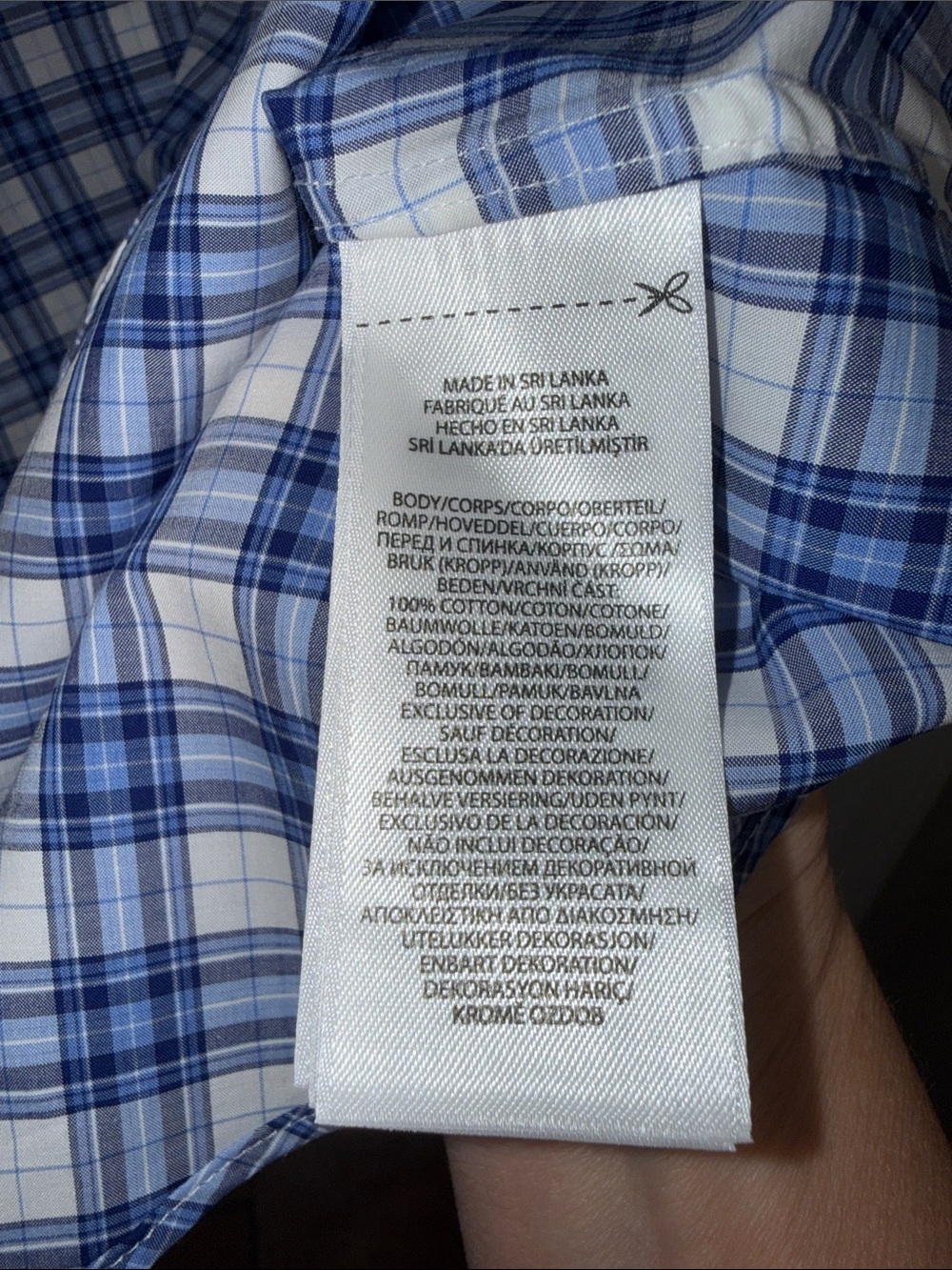 Polo Ralph Lauren Men’s L Blue and White Plaid Button-Down Shirt - Picture 5 of 6